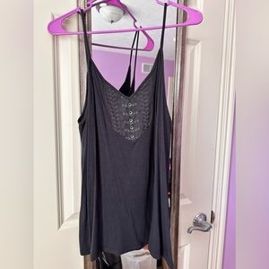 Flowy tank top with simple design on front